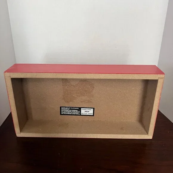 HOBBY LOBBY Dog Paw LOVE Wooden Box Sign (Red & Natural Wood) - Picture 2 of 5